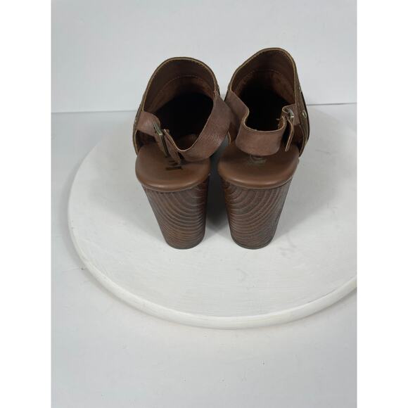 orks Women's Brown Leather Clog Heel Size 8M Q42923 - Picture 5 of 9